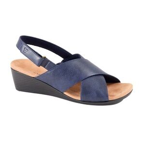 Vionic Park Mckenna Wedge Sandal Size 9 Blue